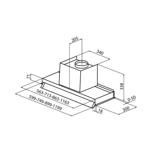 Foster 2512 122: Cappa Cucina a Incasso 120 cm - Potente e Elegante